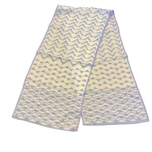 Hair Wrap/Scarf Lavender Purple Cream Oblong Geometric Print